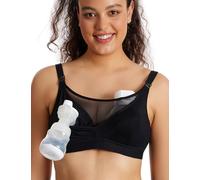 momcozy Soutien Gorge Allaitement et Tire Lait Mains Libres en Maille Respirante, Soutien Gorge Tire Lait Grande Taille 36C-44G, Brassière Tire Lait Confortable 2 en 6