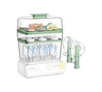 Momcozy Stérilisateur et séchoir à biberons à 3 couches, stérilisation et séchage rapides, stérilisateur universel pour tous les biberons et accessoires de tire-lait, écran tactile et désinfectant de