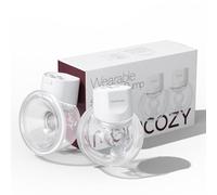 Momcozy tire-lait mains libres S12 Pro, portable et à porter, avec bride douce DoubleFit, 3 modes | 9 niveaux, écran intelligent, 24 mm, lot de 2, blanc