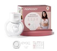 Momcozy Tire Lait S12 Pro Quick, Tire Lait Electrique Main Libre Sans Fil et à Porter, DoubleFit™ Hybrid Flange, 3 Modes & 9 Niveaux, Pompe Portable avec Écran Intelligent, 1 Pièces, Blanc