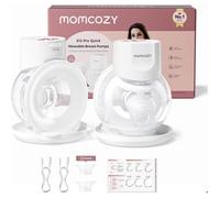 Momcozy Tire Lait S12Pro Quick,Libre Sans Fil et à Porter,DoubleFit™ Hybrid Flange,Pompe Portable avec Écran Intelligent,2 Pcs,Blanc