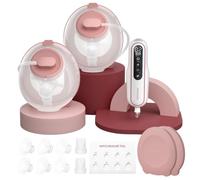 Momcozy V2 Pro Tire-lait électrique, 3 modes et 15 niveaux réglables | Ultra léger et compact, double tire-lait mains libres portable, silencieux et doté d’un système anti-fuite.