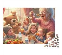 Moment Petit Déjeuner Bonheur Familial Puzzle 1000 Pièces Puzzle pour Adultes Puzzle en Papier Cadeau Relaxant Décoration Maison Jouer en Famille 52x38cm/1000pcs