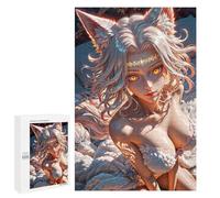 Moment Puzzle - Art Fox Anime Girl, 1000 PCS, Puzzle Décoratif, Cadeau De Fin D’année; pour Partager Un Moment Autour De La Table