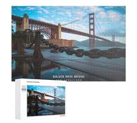Moment Puzzle - Golden Gate Bridge Reflections-3, 1000 PCS, Jeu D’Assemblage en Bois, Soirée Puzzle en Famille, pour Un Loisir Créatif en Intérieur