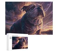 Moment Puzzle - Thunderous Bulldog Majesty -2, 300 PCS, Puzzle Décoratif, Cadeau De Fin D’année; pour Partager Un Moment Autour De La Table