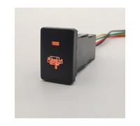 Momentané Bouton Bouton Poussoir Interrupteur à bouton-poussoir LED bleu/vert/orange pour treuil, compatible avec Toyota Camry Prius Corolla PRADO, style automobile(Orange)