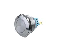Momentary Switch 12V Metal Reset Push Button Flat Head Self-Lock Switch NWPNLXEA(Flat Head)