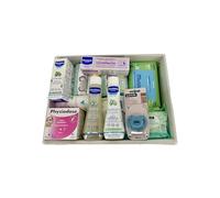 MomentosGourmet - Panier bébé nouveau-né spécial | Comprend gel, shampoing, crèmes, savon, hydratant et plus | Sucette Suavinex 0-6 mois | 10 couches taille 2