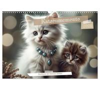 Moments de chat, Version française (Calendrier mural 2026 DIN A3 portrait), Calendrier CALVENDO mensuel