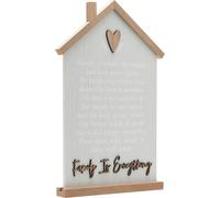 Moments House Vers Plaque La famille est tout WD1558 (Taille unique) (Bleu)