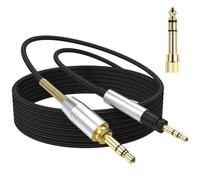 Momentum 4 Câble audio compatible avec Sennheiser Momentum 4, Momentum 3, Momentum 2.0, HD1 On-Ear, HD 400S, HD 450BT, PXC 550, PXC 550-II, ACCENTUM Plus avec adaptateur 6,35 mm, 2 m