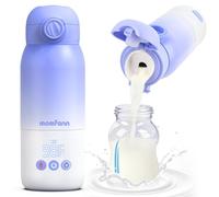 MOMFANN Chauffe-biberon portable pour voyage, double modes de chauffage, contrôle précis de la température à 5 niveaux, batterie longue durée, idéal pour le lait maternel, la préparation et l'eau