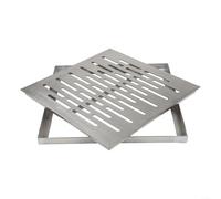 Momfin Couvre-égout rectangulaire avec cadre en acier inoxydable pour évacuation de l'eau rapide pour intérieur et extérieur (300 x 300 x 20 mm)