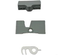 Momfin Ensemble de serrure de porte de rechange pour réfrigérateur Dometic avec crochet et plaque, kit de loquet de réfrigérateur pour voyage en camping-car (gris)