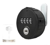 Momfin Serrure à combinaison mécanique à 4 chiffres avec serrure à mot de | Verrou à combinaison mécanique à 4 chiffres avec e secours, casier d'armoire en ABS résistant à l'eau pour bureau et