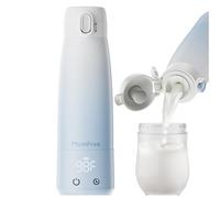 Momfree Chauffe-lait portable pour bébé, 340,2 g, chauffage rapide pour lait maternel et eau, 5 niveaux NTC contrôle précis de la température avec réserve de minuterie, 9000 mAh