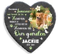 MOMGEGE Pierre commémorative personnalisée pour Animaux de Compagnie, Plaque funéraire pour Chiens et Chats, Souvenir de sympathie pour la Perte d'un Animal de Compagnie (N, 10 * 10cm)