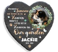 MOMGEGE Pierre commémorative personnalisée pour Animaux de Compagnie, Plaque funéraire pour Chiens et Chats, Souvenir de sympathie pour la Perte d'un Animal de Compagnie (C, 15 * 15cm)
