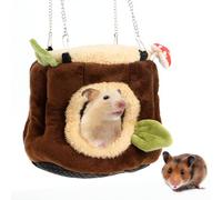 momgyaamz Maison pour Cochon d'Inde, Hamac pour Petits Animaux de Compagnie, Peluche Lapin Lit Couchages Hiver Cabane pour Lapin Nain, Chinchilla, Hérisson Cobayes Hamsters, 15 x 17 cm (L x l)