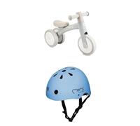 MoMi Bundle Vélo Draisienne Tedi + Casque Enfant Mimi, Mini draisienne dès 1 an, Cadre métal léger 1,2 kg, Roues increvables, Casque Ajustable 48-55 cm, EN-1078