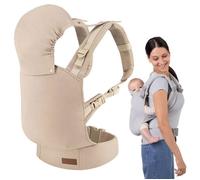 MoMi COLLET - Porte-Bébé Ergonomique et Physiologique - Portage Avant / Arrière - Réglable - Jusqu’à 15 kg - Beige
