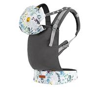 MoMi COLLET Porte-bébé pour enfants de 3 à 48 mois (poids 4 à 20 kg), 2 positions de portage avec 6 points de réglage, avec capuche et appui-tête pour enfant