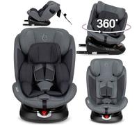 MoMi EMI - Siège auto pivotant 360° I-SIZE 40-150 cm - 0-36 kg - ISOFIX + TOP TETHER - Face/dos route - Gris