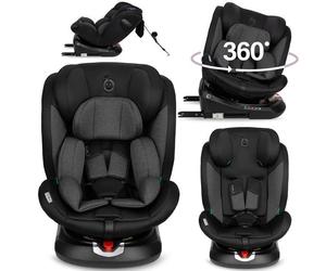 MoMi EMI - Siège auto pivotant 360° I-SIZE 40-150 cm - 0-36 kg - ISOFIX + TOP TETHER - Face/dos route - Noir