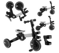 Momi Filo - Tricycle 3en1 Évolutif Sans Outils - Vélo D¿Équilibre & Draisienne Pliable - 2 Hauteurs De Selle - Dès 18 Mois - Gris