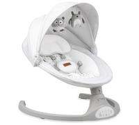 Momi Balancelle Bébé Électrique KENANI - 10 mélodies - 5 modes de balancement - arche à jouets Gris Clair