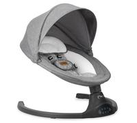 MoMi KENANI Transat balancelle jusqu’à 9 kg, pliable, télécommande et Bluetooth pour smartphone, alimentation piles et secteur, harnais de sécurité 5 points, pare-soleil, moustiquaire