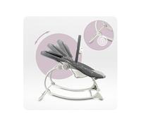MoMi LAPIS Transat Bébé avec Module Sensoriel - 8 mélodies - 3 modes de vibration - Gris Foncé
