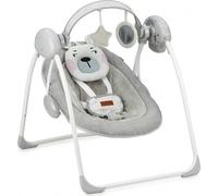 MoMi LISS Balançoire électrique rose pour bébé avec mélodies et arceau de jeu