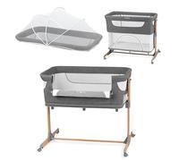 MOMI Lit d'enfant Multifonction Smart Bed 4 en 1, lit d’appoint et Parc, pour Les Enfants jusqu'à 15 kg, avec réglage de la Hauteur en 5 Niveaux, avec Matelas, Sangles de Fixation et Roues