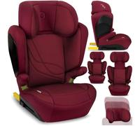 MoMi MEI - Siège auto I-SIZE 100-150 cm - Groupe 2/3 - ISOFIX - Dossier réglable 9 positions - Jusqu’à 36 kg - Rouge