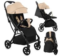 MoMi PAOLA - Poussette compacte auto-pliante 6m+ jusqu’à 22 kg - Roues PU avec suspension - Dossier & repose-pieds réglables -