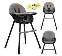 Momi Reki - Chaise Haute Bébé Évolutive Multifonction ¿ 2 Positions De Siège - De 6 Mois À 20 Kg ¿ Noir Multicolore