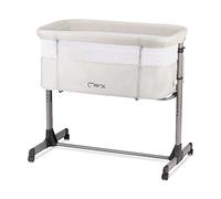 Momi REVO, lit bébé Multifonction, avec Hauteur réglable en 6 Positions de 72 à 82 cm, avec roulettes, Matelas Inclus, Sangles de Fixation, moustiquaire et Barre de Jouets