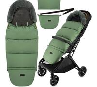 MoMi SARDI - Chancelière bébé universelle 2en1 - Hiver chaude peluche - Partie amovible sac - Passe-sangles poussette -Vert