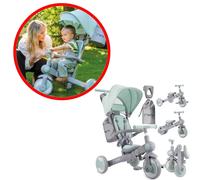 MoMi SOLIVIA Tricycle Évolutif 4en1 Pliable Draisienne Pousseur 12 Mois+ Vert