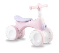 MoMi TOBIS Roue pour Enfant pour Fille et garçon (Poids Maximum 20 kg), Quatre Roues de Course avec klaxon, Lampe, Roues en Plastique Anti-crevaison et système à Bulles de Savon Rose.