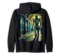 Momie au musée, Style de Nuit étoilée de Van Gogh, Halloween Sweat à Capuche