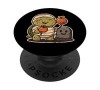 Momie Tortue aux Pommes Bonbon PopSockets PopGrip Adhésif