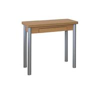 MOMMA HOME - Table de Cuisine - Modèle Ribeta - Chêne - Dimensions 80 x 40/80 x 76 cm - Bois laminé MDF et Structure en métal