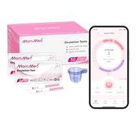 MOMMED 50 Test Ovulation + 50 Cupules collectrices, Suivi précis du test d'ovulation, LH50 (25mIU/ml) Tests d'ovulation Haute Sensibilité