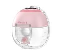 MomMed S33 Tire-lait Portable, Tire-lait Silencieux à Porter dans le Soutien-gorge pour Travail & Nuit, Pause en Un Clic, Veilleuse, Anti-fuite, 4 Modes & 9 Niveaux (Rose, S33 Simple Basique)