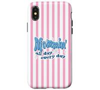 Mommin All Day Everyday Funny Mom Quote Coque pour iPhone X/XS