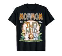 MomMom Of The Two Wild Animal Safari Fête d'anniversaire 2ème anniversaire T-Shirt