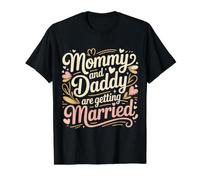 Mommy and Daddy are Getting Married Mariage d'enfant - T-Shirt Graphique avec Valeur, Homme, Noir, M